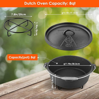 8 Quart Cast Iron Dutch Oven