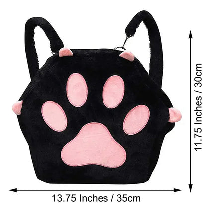 Cat Paw Fluffy Backpack