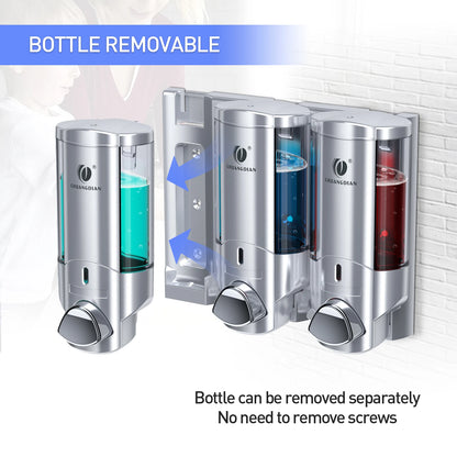 Detachable Wall Mounted Shampoo Conditioner Dispenser 