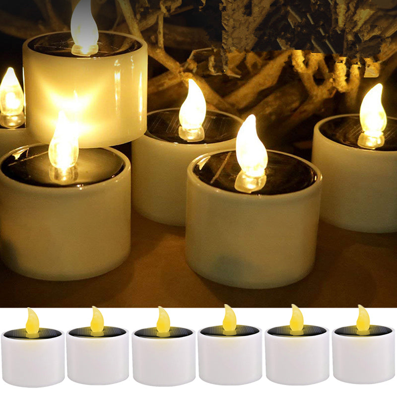 LED Solar Candles 6-Pack