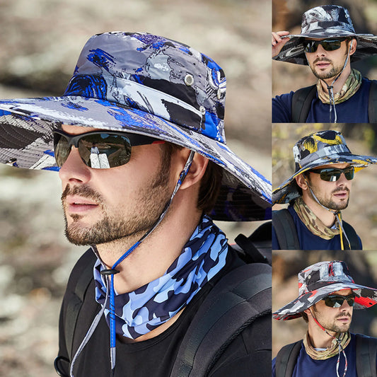 Wide brim camouflage hat colors