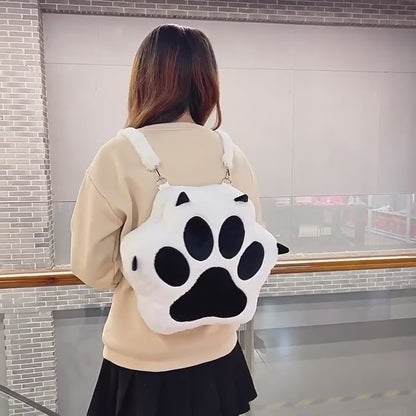 Cat Paw Fluffy Backpack